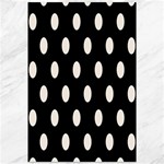 Polka Dots - Linen on Black Canvas 12  x 18 