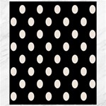 Polka Dots - Linen on Black Canvas 20  x 24 