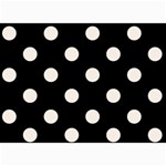 Polka Dots - Linen on Black 5  x 7  Photo Cards