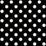 Polka Dots - Linen on Black ScrapBook Page 8  x 8 