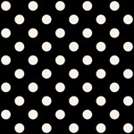 Polka Dots - Linen on Black ScrapBook Page 12  x 12 