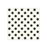 Polka Dots - Black on Ivory Satin Bandana Scarf