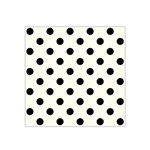 Polka Dots - Black on Ivory Satin Bandana Scarf