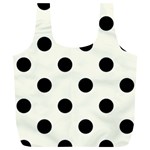 Polka Dots - Black on Ivory Full Print Recycle Bag (XL)