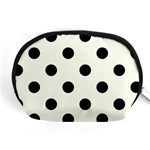 Polka Dots - Black on Ivory Accessory Pouch (Medium)