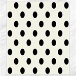 Polka Dots - Black on Ivory Canvas 8  x 10 