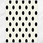 Polka Dots - Black on Ivory Canvas 12  x 16 