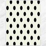 Polka Dots - Black on Ivory Canvas 12  x 16 