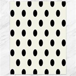 Polka Dots - Black on Ivory Canvas 18  x 24 