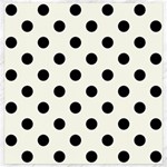 Polka Dots - Black on Ivory Canvas 20  x 20 