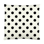 Polka Dots - Black on Ivory Standard Cushion Case (One Side)