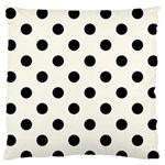 Polka Dots - Black on Ivory Standard Flano Cushion Case (Two Sides)