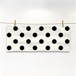 Polka Dots - Black on Ivory Hand Towel