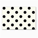 Polka Dots - Black on Ivory Postcard 4 x 6  (Pkg of 10)
