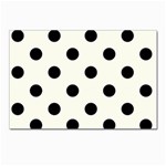 Polka Dots - Black on Ivory Postcard 4 x 6  (Pkg of 10)