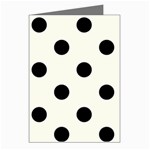 Polka Dots - Black on Ivory Greeting Cards (Pkg of 8)