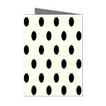 Polka Dots - Black on Ivory Mini Greeting Cards (Pkg of 8)