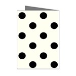 Polka Dots - Black on Ivory Mini Greeting Cards (Pkg of 8)