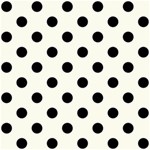 Polka Dots - Black on Ivory ScrapBook Page 8  x 8 