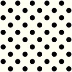 Polka Dots - Black on Ivory ScrapBook Page 12  x 12 