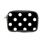 Polka Dots - Ivory on Black Coin Purse