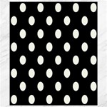 Polka Dots - Ivory on Black Canvas 8  x 10 