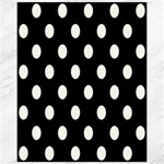 Polka Dots - Ivory on Black Canvas 11  x 14 