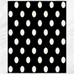 Polka Dots - Ivory on Black Canvas 11  x 14 