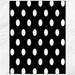 Polka Dots - Ivory on Black Canvas 12  x 16 