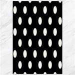 Polka Dots - Ivory on Black Canvas 12  x 18 