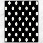 Polka Dots - Ivory on Black Canvas 16  x 20 