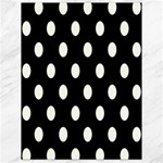 Polka Dots - Ivory on Black Canvas 18  x 24 