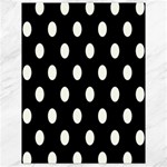 Polka Dots - Ivory on Black Canvas 18  x 24 