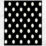 Polka Dots - Ivory on Black Canvas 20  x 24 