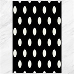 Polka Dots - Ivory on Black Canvas 20  x 30 