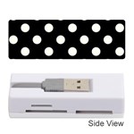 Polka Dots - Ivory on Black Memory Card Reader (Stick)