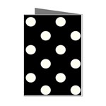 Polka Dots - Ivory on Black Mini Greeting Cards (Pkg of 8)