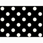 Polka Dots - Ivory on Black 5  x 7  Photo Cards