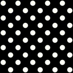 Polka Dots - Ivory on Black ScrapBook Page 12  x 12 