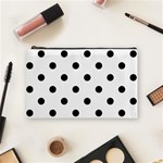 Polka Dots - Black on White Smoke Cosmetic Bag (M)