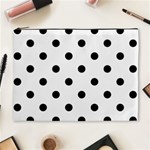 Polka Dots - Black on White Smoke Cosmetic Bag (XL)