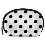 Polka Dots - Black on White Smoke Accessory Pouch (Large)