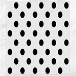 Polka Dots - Black on White Smoke Canvas 8  x 10 