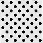 Polka Dots - Black on White Smoke Canvas 12  x 12 