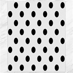 Polka Dots - Black on White Smoke Canvas 16  x 20 