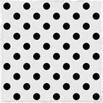 Polka Dots - Black on White Smoke Canvas 20  x 20 