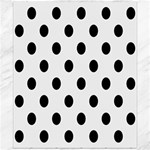 Polka Dots - Black on White Smoke Canvas 20  x 24 