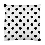 Polka Dots - Black on White Smoke Standard Cushion Case (Two Sides)