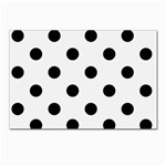 Polka Dots - Black on White Smoke Postcard 4 x 6  (Pkg of 10)