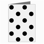 Polka Dots - Black on White Smoke Greeting Card